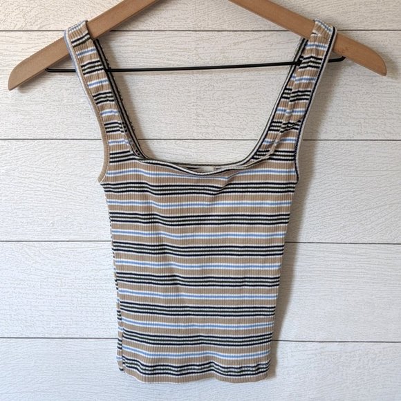 Urban Outfitters Tops - Urban Outfitters Striped Stretchy Ribbed Knit Tank